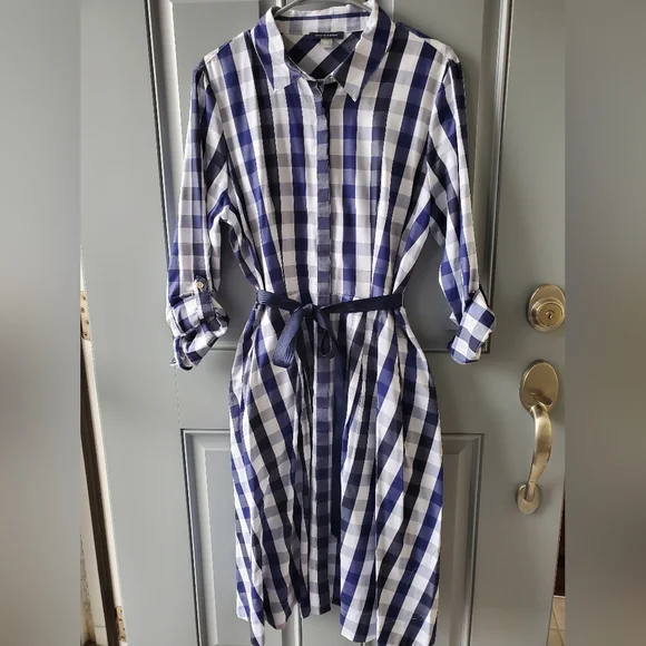 knee length dresses for ladies XS 90s Tommy Hilfiger Red Plaid A Line Dress main image 1